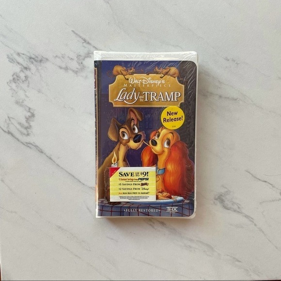 Walt Disney Masterpiece Collection Lady & Tramp Vhs Tape Clamshell Vintage Nwt - Picture 10 of 10